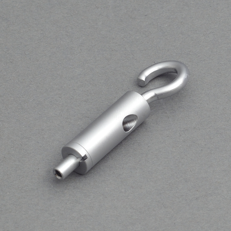 GRIPPER HOOK, MATT CHROME for 1.5MM CABLE