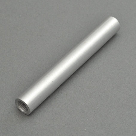 100MM LONG X 13MM DIAM LINISHED ALUM ROD WITH M10X1 INTERNAL THREAD