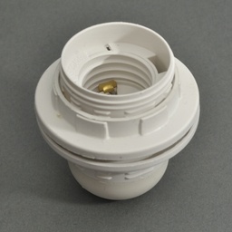 [WE-LH E27 S WH] LAMPHOLDER E27 WHITE WITH SKIRTS