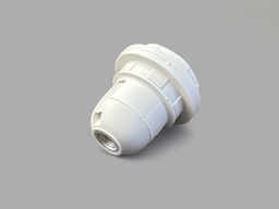 [WE-LH E27 HT WH] LAMPHOLDER E27 WHITE WITH HALF THREAD/SKIRT